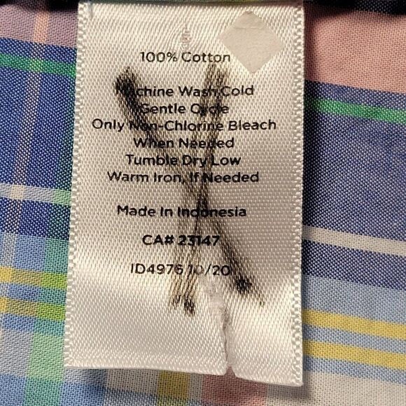 TalbotsâBlueâPlaidâButton DownâShirtâSzâM - Picture 7 of 8
